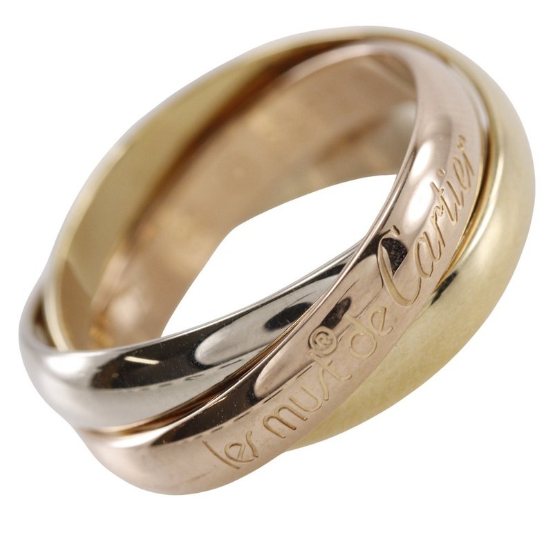 【日本直送】カルティエ CARTIER トリニティ 10号 リング・指輪 K18ゴールド(YG×PG×WG) 約7.1g レディース【中古】 - 戒指 - 貴金屬 金色