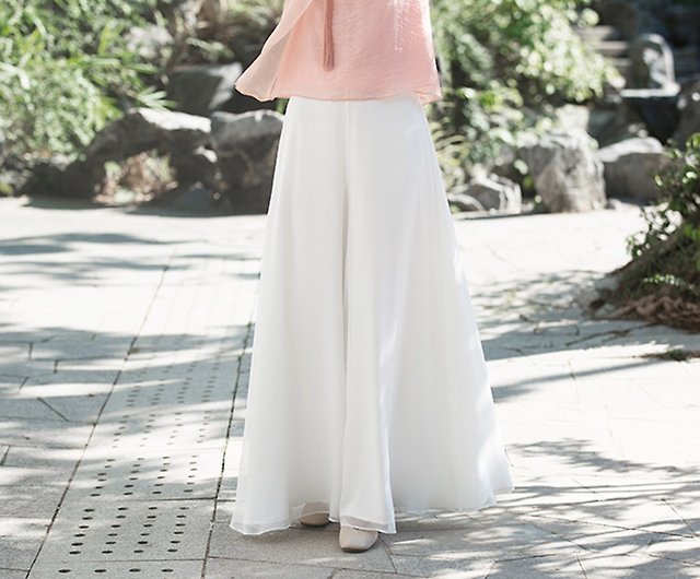 New Chinese style retro loose straight pants skirt versatile