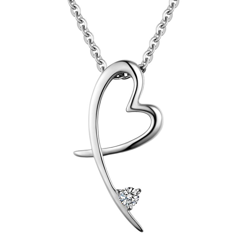 Diamond with 316L Surgical Steel Necklace Casting Jewelry for Female - สร้อยคอ - เพชร สีเงิน