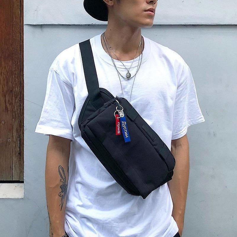 Luca Stealth Series Crossbody Bag (Black) - Messenger Bags & Sling Bags - Eco-Friendly Materials Black