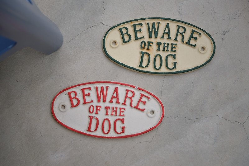 DULTON billboard BEWARE OF THE DOG two colors - Wall Décor - Other Metals Multicolor