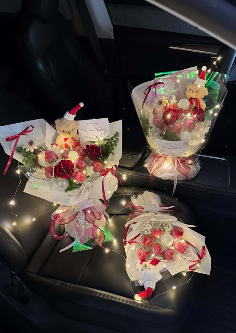 NEW 草莓玫瑰花束 不能莓有你 - 乾燥花/永生花 - 植物．花 