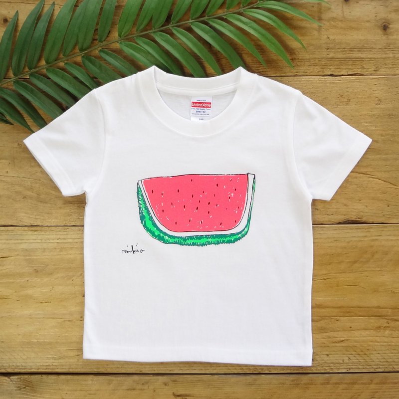 すいかベビーキッズ tシャツ NeonPink 80 90 100 110 120 130 140 150 160 - 男/女童裝 - 棉．麻 粉紅色