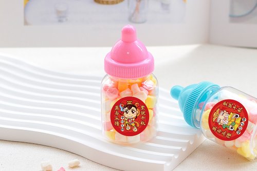 幸福朵朵 婚禮小物 花束禮物 三太子 小奶瓶糖果 迷你粉彩棉花糖 Q版神明祝壽 聖誕千秋