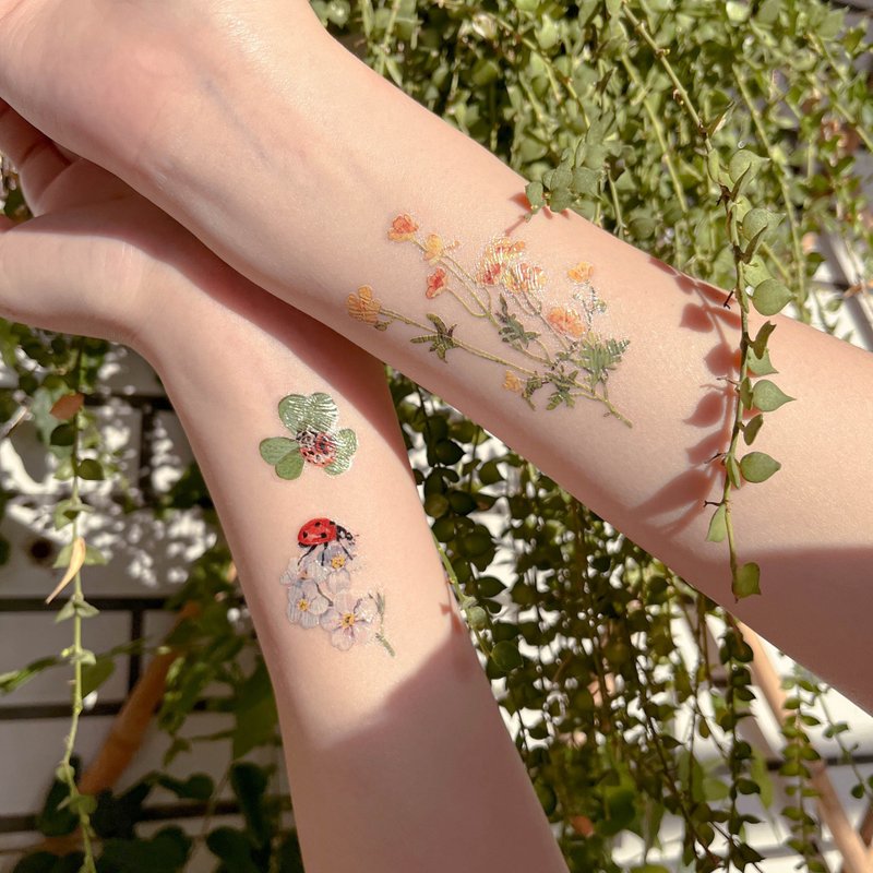 【大米創意】庭植春醒X苑華春綻   感壓及紋身貼紙 - 紋身貼紙/刺青貼紙 - 其他材質 