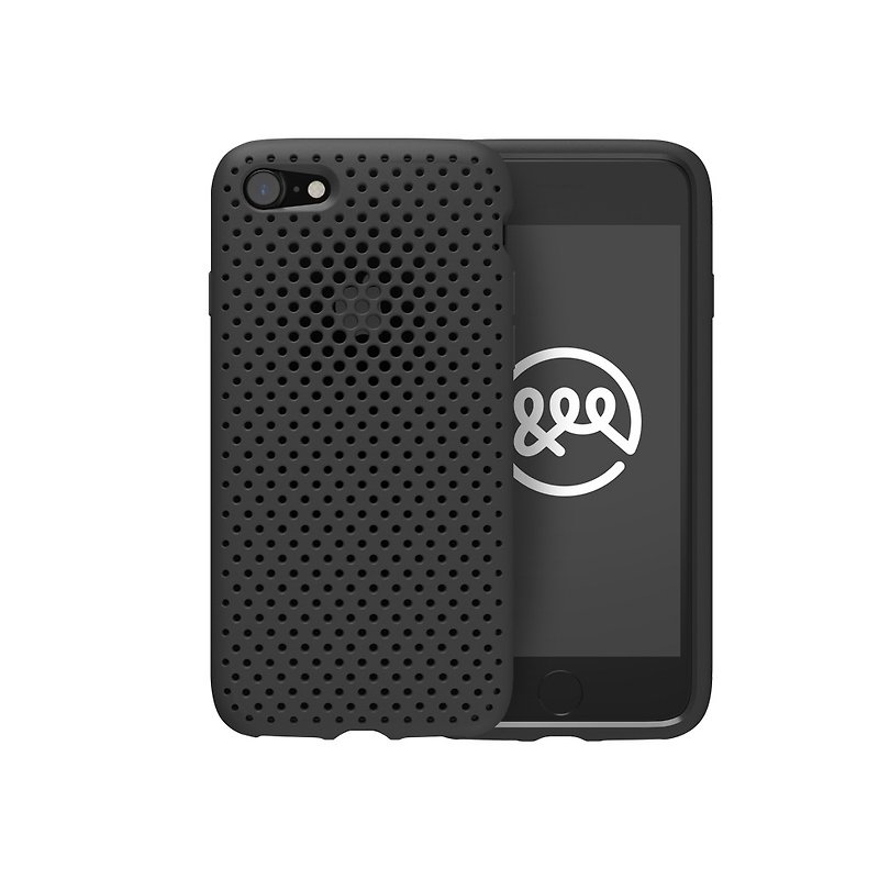 AndMesh iPhone 7 / 8 Japan QQ dot soft anti-collision protective cover - black 4571384954549 - Phone Cases - Other Materials Black