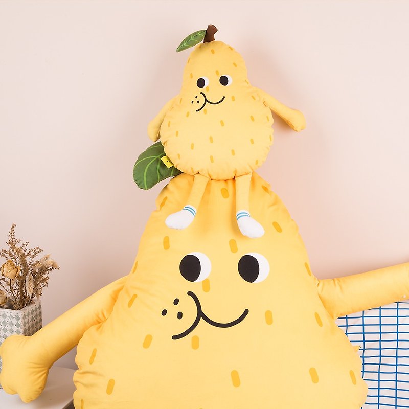 鴨梨菠蘿香蕉維生素三人組公仔可做抱枕腰靠枕頭午睡用睡覺騎 - 枕頭/抱枕 - 其他人造纖維 黃色