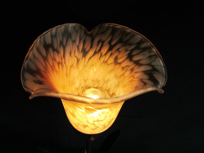 [OLD-TIME] Early second-hand Taiwan-made glass table lamp - Lighting - Other Materials Multicolor