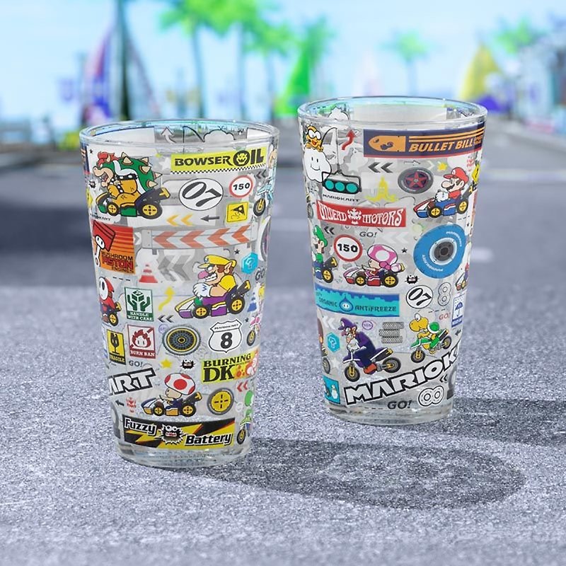 【Global Launch】 Official Licensed Paladone Nintendo Mario Kart Glass, 400mL - Cups - Glass Multicolor