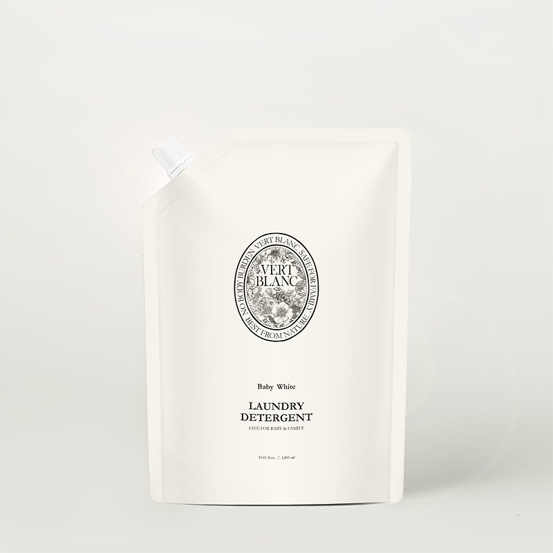ベールブラン ベビー ナチュラル ランドリー クレンザー補充ホワイト ピュア (1000ml) - 洗濯洗剤 - その他の素材 ホワイト