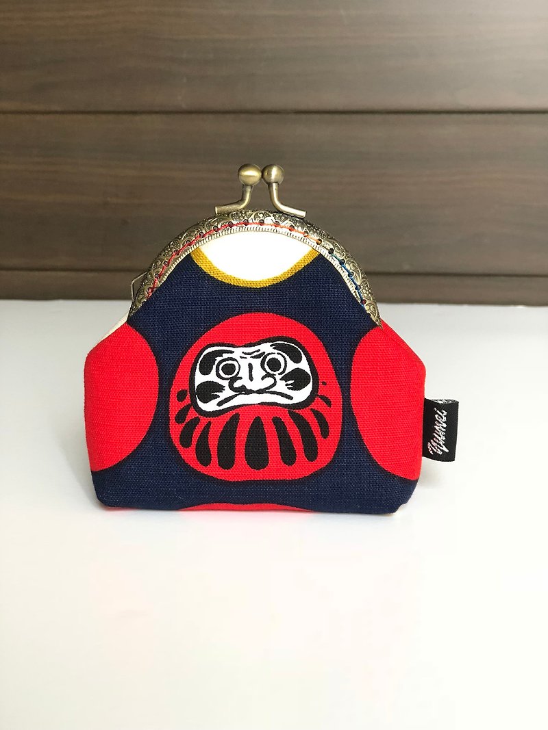 Fukushenkou gold bag, coin purse - Coin Purses - Cotton & Hemp Red
