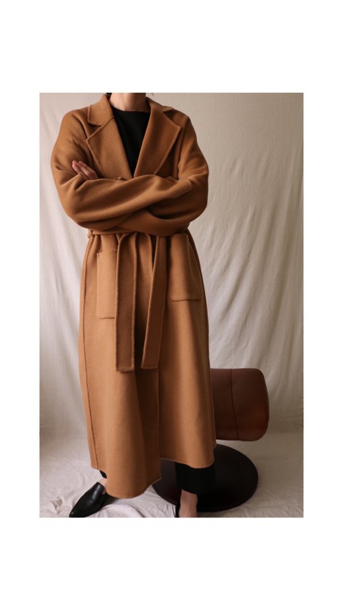 MétaFormose Ren Coat 手縫喀什米爾羊毛大衣 肉桂駝