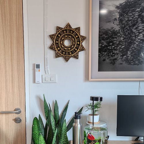 youmedecor Gold flower for wall decoration | Flower Wall Art Decor | Huge flower wall decor