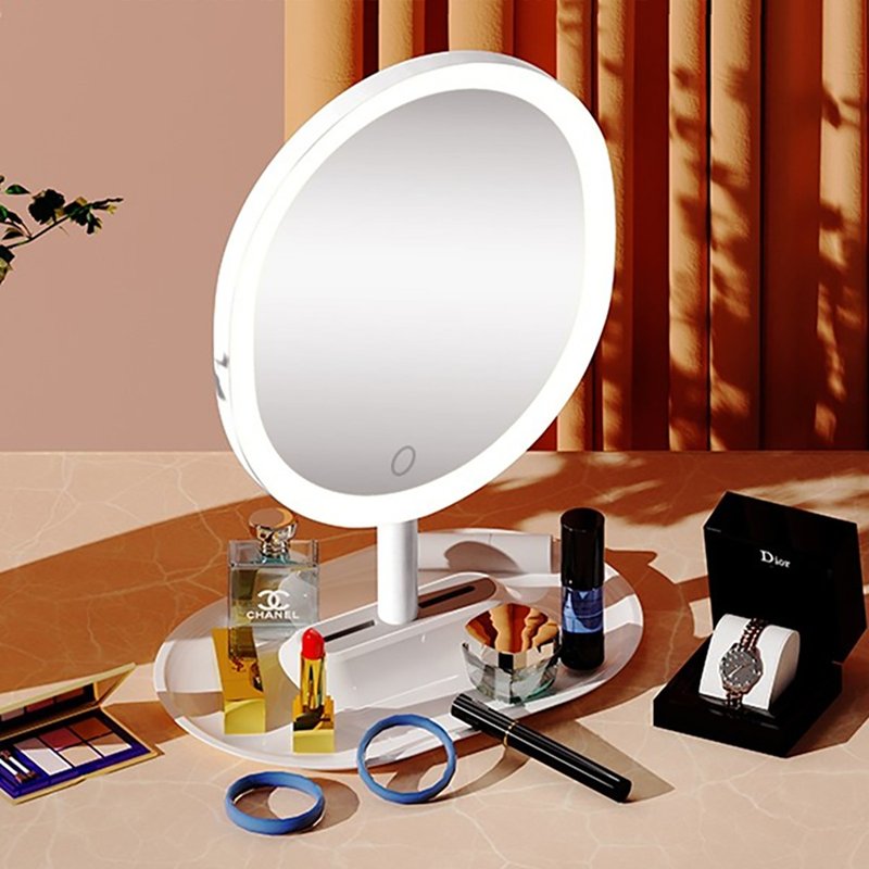 [Free shipping] Feisenai mother-and-child mirror, makeup mirror with LED light, smart dressing table mirror - Makeup Brushes - Other Materials 