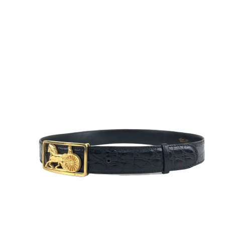 Direct from Japan, branded used bag] CELINE Belt Black Horse