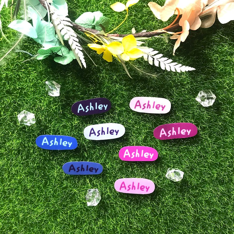 Your Name Sticker | Oval Color Name Sticker - Stickers - Waterproof Material Multicolor