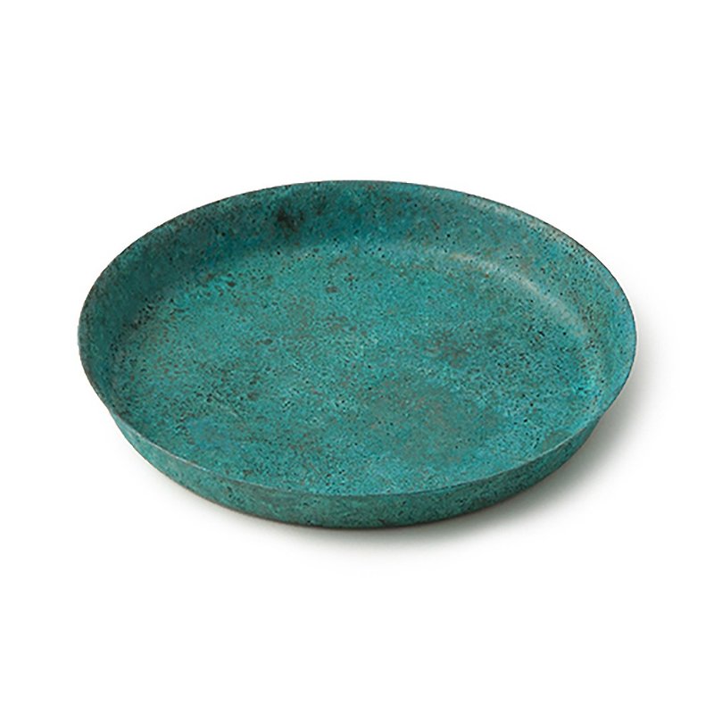 tone complete Bronze color plate Bronze blue M - Small Plates & Saucers - Copper & Brass Blue
