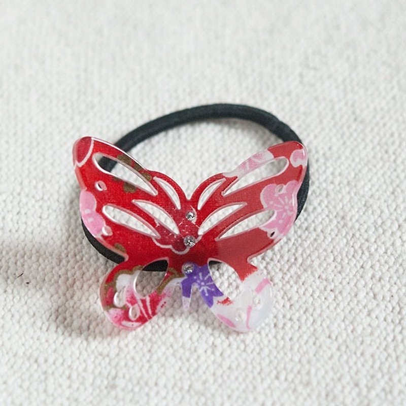 butterfly hair pony-red - Hair Accessories - Acrylic Red