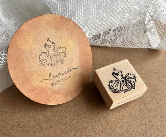 【72】ラバースタンプ hand  made  with  love ブラウニー 72】ラバースタンプ hand made with love ブラウニー Handmade