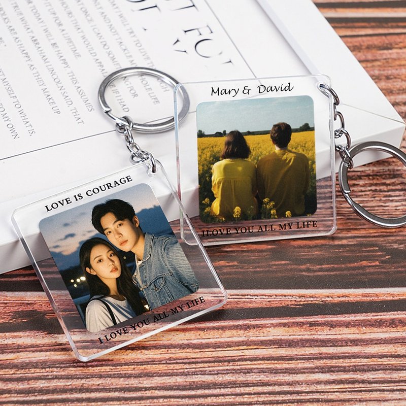 Customized photo keychain custom pendant acrylic - ที่ห้อยกุญแจ - อะคริลิค 