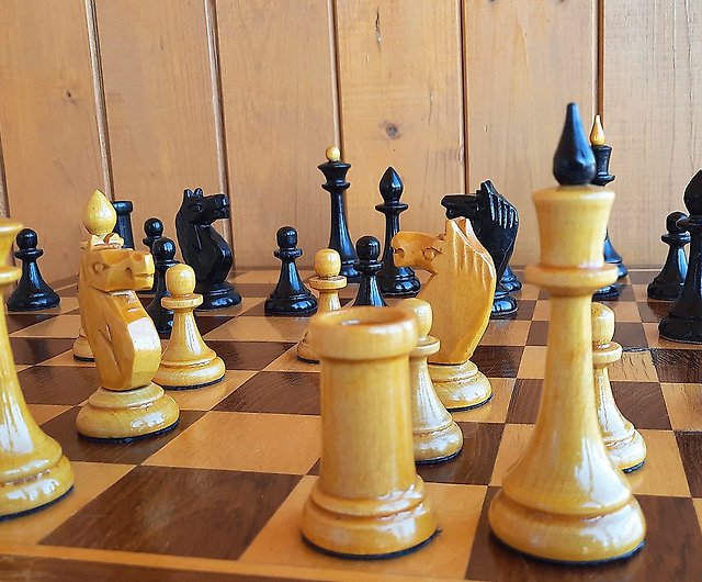 大型 チェス盤 + 駒【木製】-