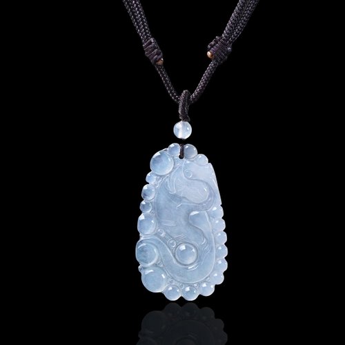 瓔珞珠寶盒 E.L.Jewelry Box 冰種翡翠懷古龍牌項鍊 | 天然緬甸玉翡翠A貨 | 送禮