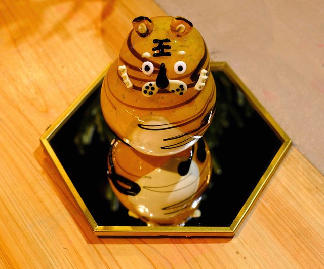 ガラス貯金箱トラ貯金箱 | - ショップ Kun's Crystal 貯金箱