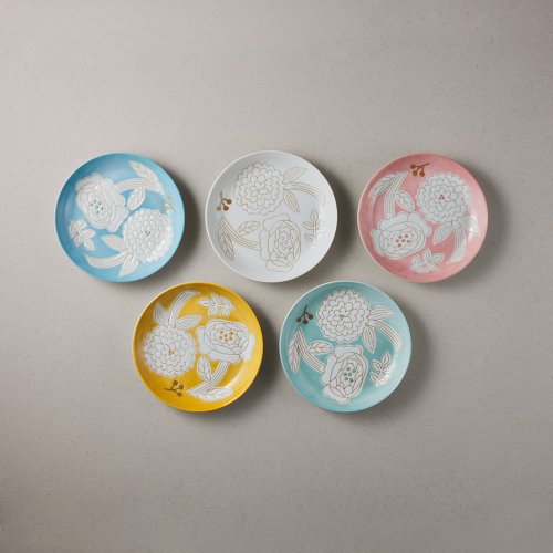 有種創意 日本食器 日本美濃燒 - 粉染花朵小盤 - 任選 3件組 (15.3cm)