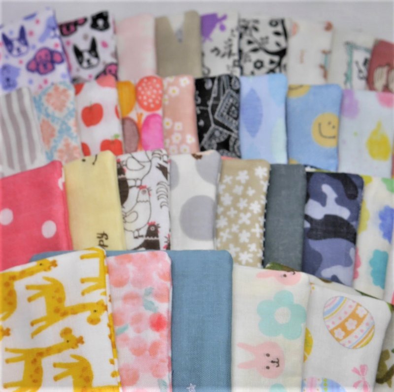 Lucky bag! 福袋 5 mini-handkerchieves - 圍兜/口水巾 - 棉．麻 多色