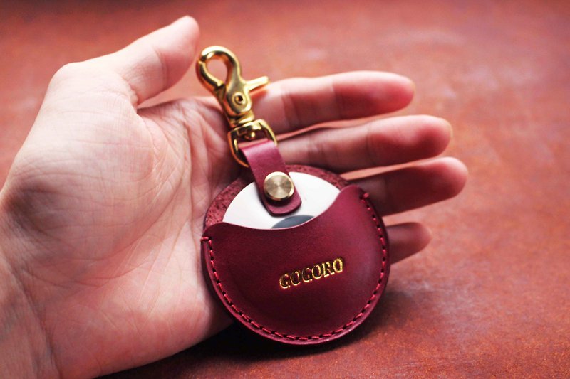 gogoro  鑰匙皮套 義大利A級植鞣革 多色可選 可加購壓印燙金 - 鑰匙圈/鑰匙包 - 真皮 咖啡色