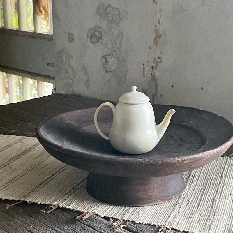 梨形壺_珠光白 - 茶壺/茶杯/茶具 - 陶 白色
