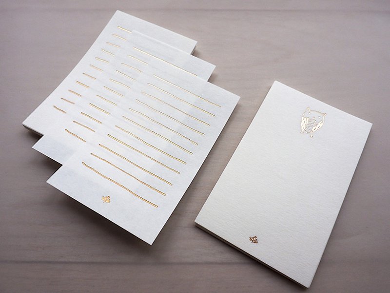 Noteworthy memo paper - little owl - กระดาษโน้ต - กระดาษ สีทอง
