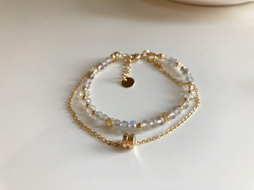 Crystal.LaVie 氣質水晶手鏈 提升睡眠質素/去除負能量/加強洞察力拉長石手鏈