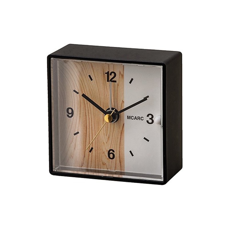 Rittele- Minimalist Square Shaped Alarm Clock (Black) - Clocks - Plastic Black