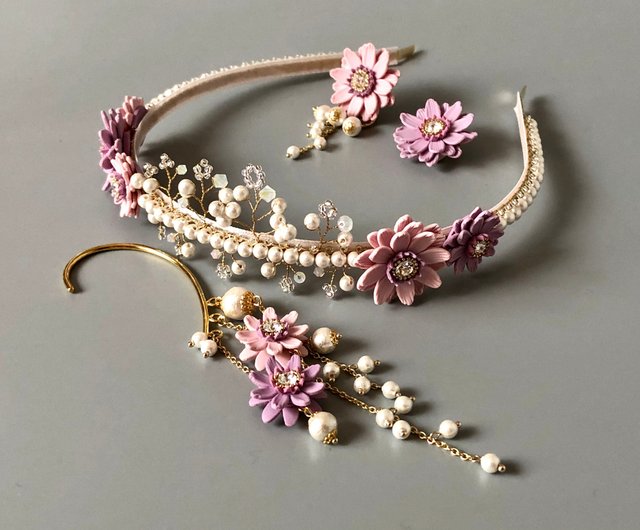 ウェディングアクセサリー3点セット ヘアアクセサリー・クリップ
