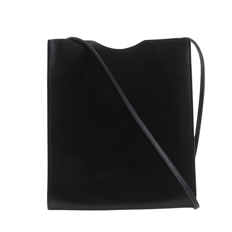【日本直送】エルメス HERMES オニメトゥ ショルダーバッグ カーフ 黒 ユニセックス【中古】 - 側背包/斜背包 - 真皮 黑色