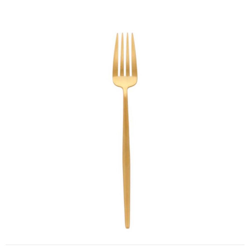 MOON系列霧金不鏽鋼主餐叉 - 刀/叉/湯匙/餐具組 - 不鏽鋼 金色