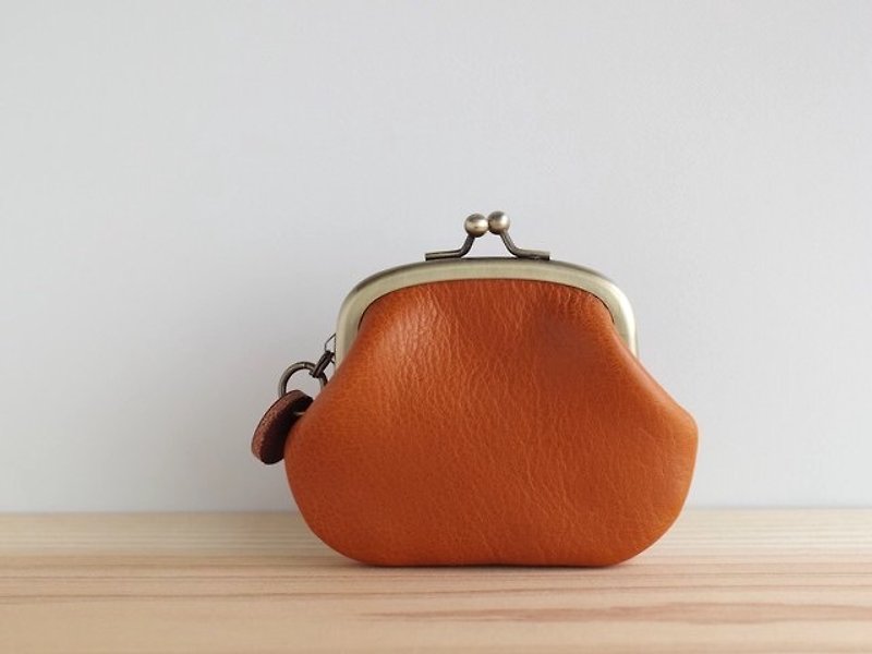 Nume leather purse Camel Brown - กระเป๋าใส่เหรียญ - หนังแท้ สีนำ้ตาล