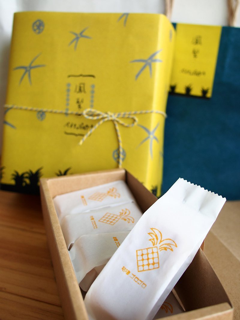 咕噜ゴロゴロ two acres of field pineapple small square crisp grapefruit cake alpine tea with gifts - เค้กและของหวาน - อาหารสด สีส้ม