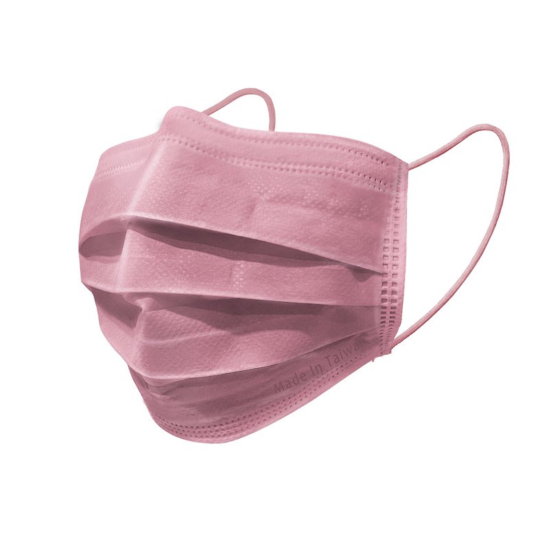 成人醫用口罩 滿版莫蘭迪30入/盒  山茶紅 - 口罩/口罩收納套 - 其他材質 粉紅色