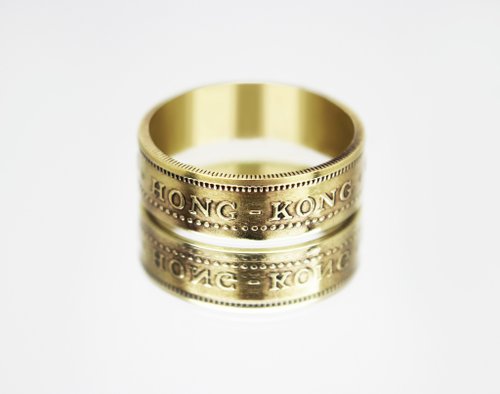 CoinsRingsUkraine Hong Kong Coin Ring 50 cents 1977-1980 hong kong ring coin rings for men