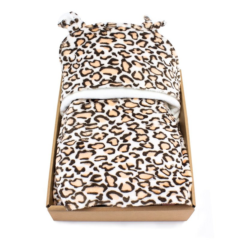 [hipopipo Xiaoxibo-Forest Party Series] Leopard Animal Star Blanket Gift Box - Devil Felt - Other - Other Man-Made Fibers 