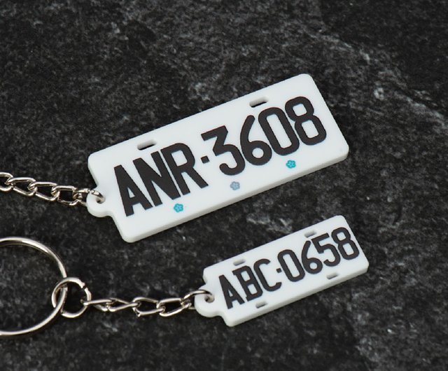 License plate key on sale tags