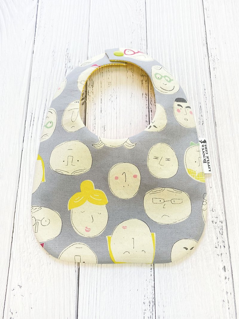 Double-sided bib-small expression face - Bibs - Cotton & Hemp Multicolor