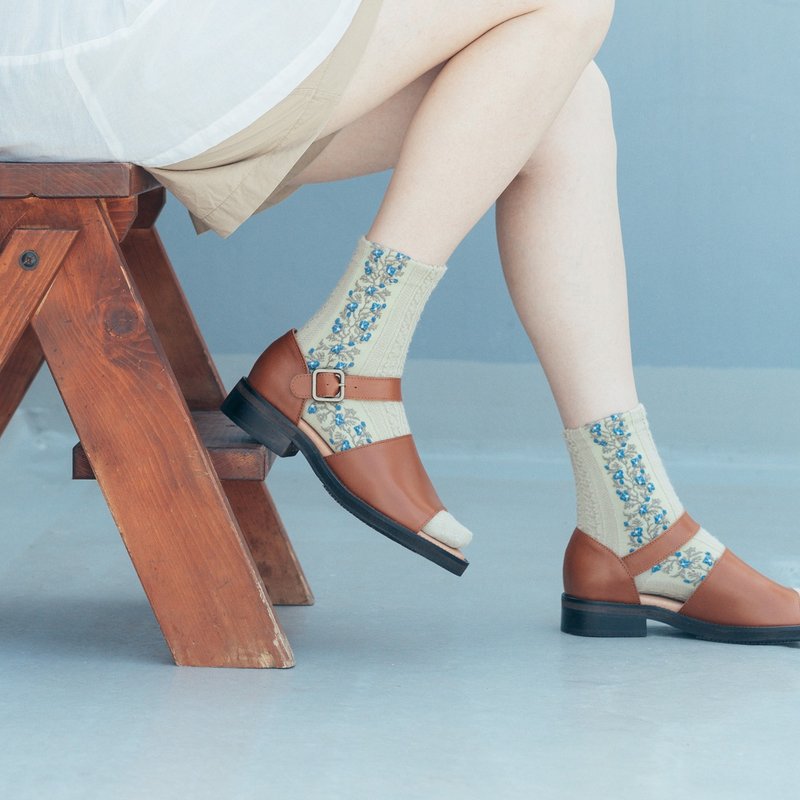 咩咩頭女孩涼鞋 _ 棕 - 涼鞋 - 真皮 咖啡色