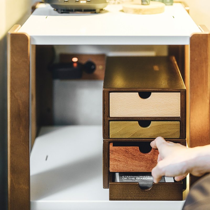 無垢材引き出し式収納【小 / 2個セット】 - 収納用品 - 木製 多色