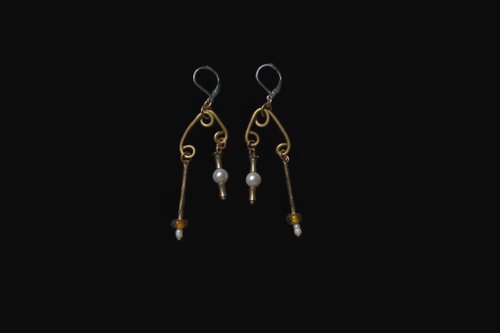 Long Bijoux 竜 珠 Long Bijoux Mmxxiii Crotalia R / 羅馬不對稱垂墜式耳環