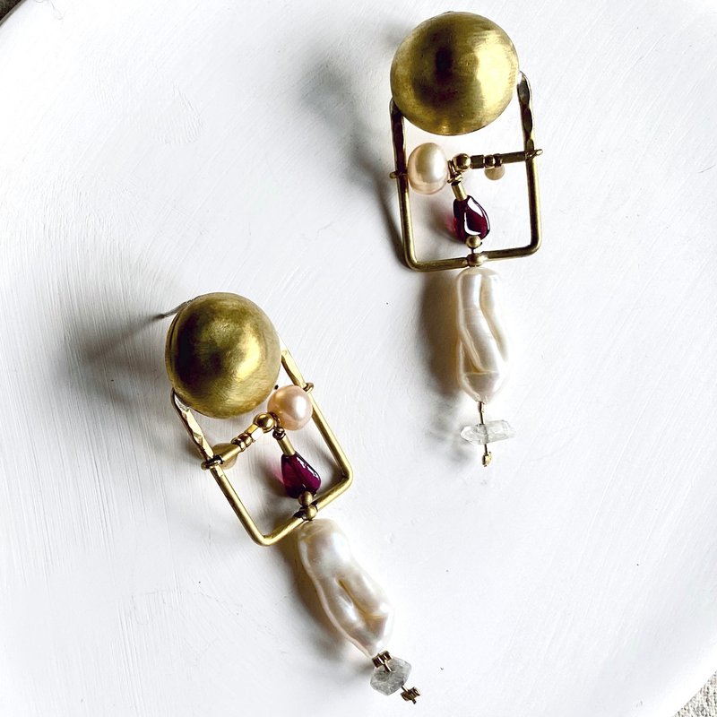 pearl earrings - ต่างหู - เครื่องเพชรพลอย ขาว