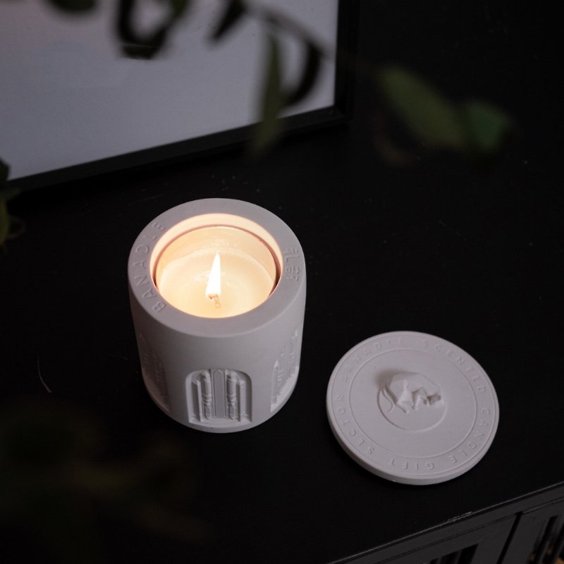 BANADLE Ribu Cat Palace Series - Nordic Style Design Swiss Natural Essential Oil Candle Set - เทียน/เชิงเทียน - น้ำมันหอม ขาว