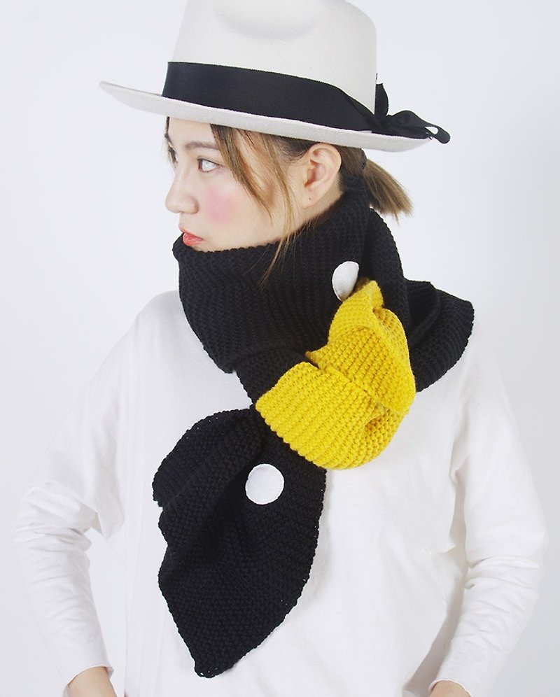 Warm knitted scarf optional four-color - imakokoni - Scarves - Cotton & Hemp Multicolor